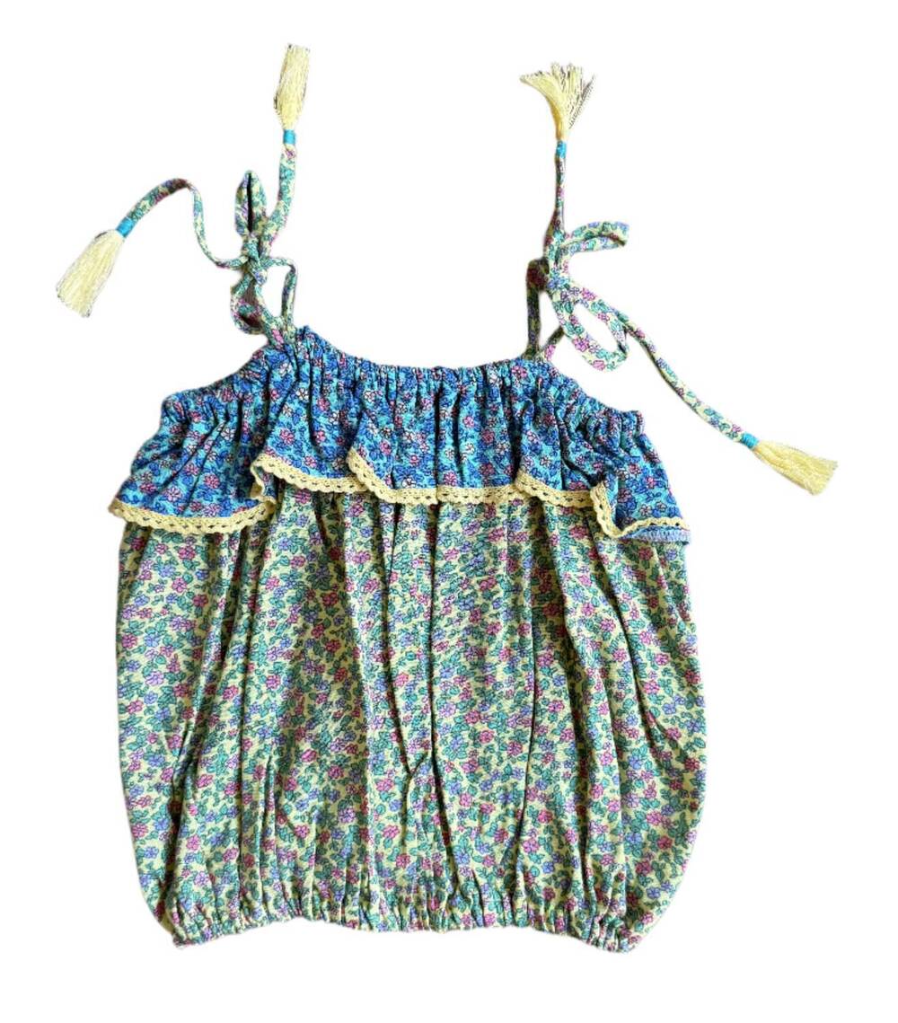 NEW BELA & NUNI kids' ballone daisy top in blue/yellow
